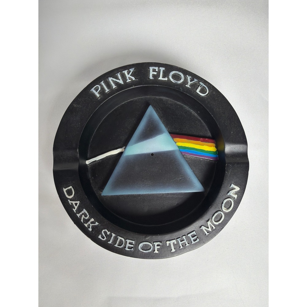 VINTAGE Pink Floyd Dark Side of the Moon Ashtray Unisex OS Black Good